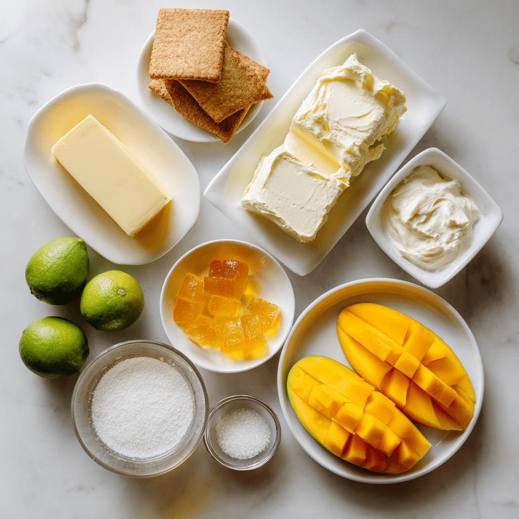 Mango Cheesecake Recipe: 1 Easy, Creamy No-Bake Delight 9 mango cheesecake recipe ingredients