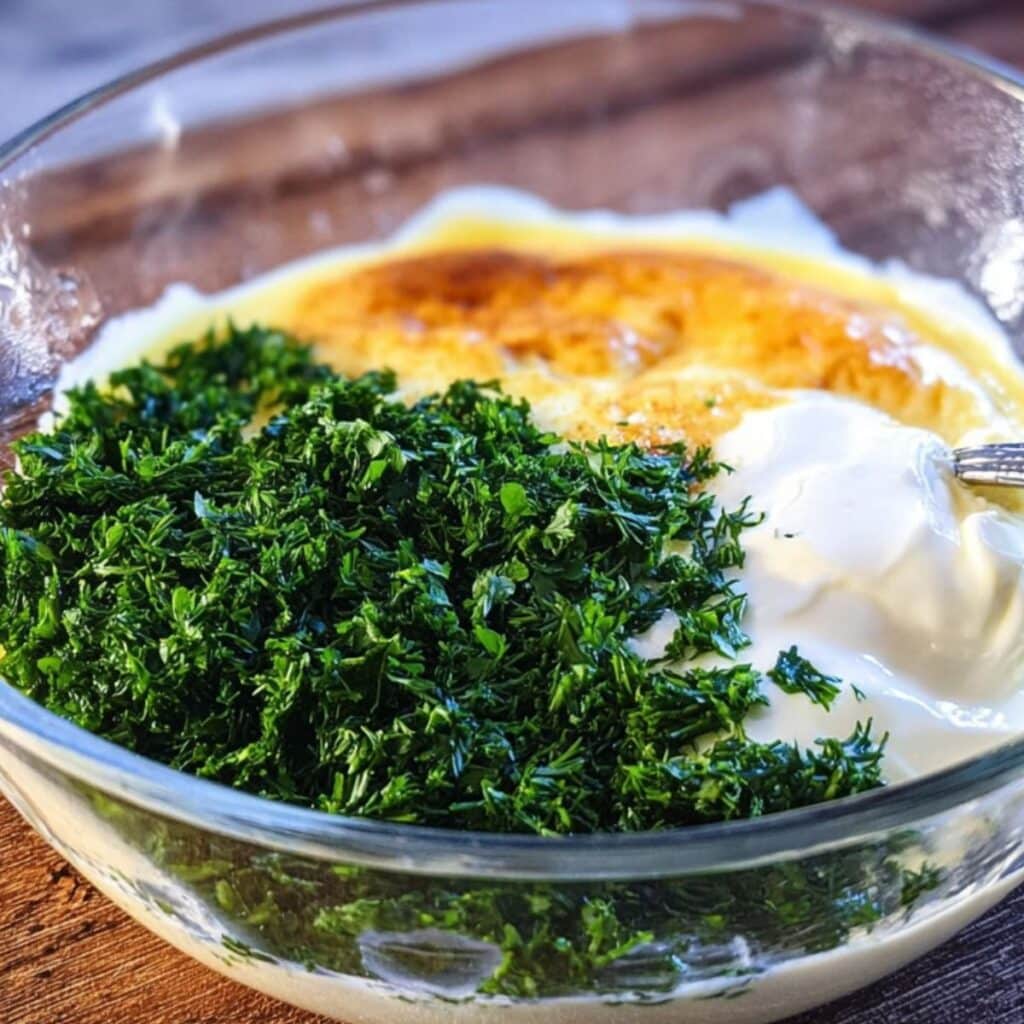 Savory Yogurt Veggie Dip Recipe That’s Bold and Creamy 15 Mixing yogurt garlic and lemon for veggie dip