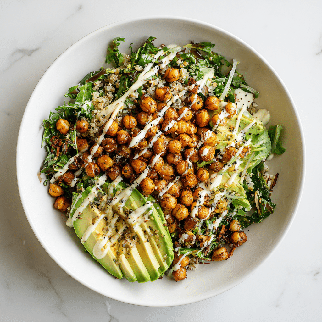 The Easiest, Crispiest Roasted Chickpeas (Oven or Air Fryer) 14 Roasted chickpeas on grain bowl