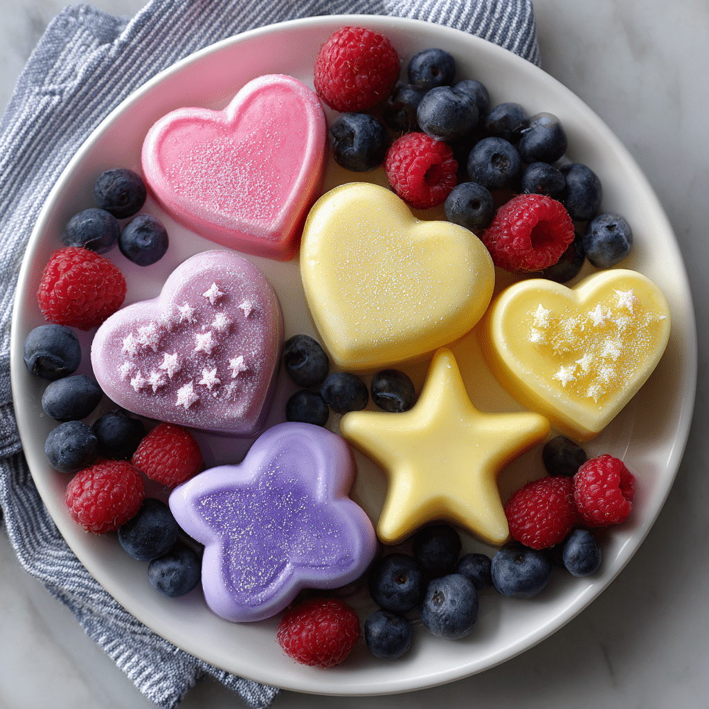 5 Genius Ways to Make Frozen Yogurt Snacks for Kids’ Lunchboxes 11 shaped frozen yogurt treats in hearts and stars for kids