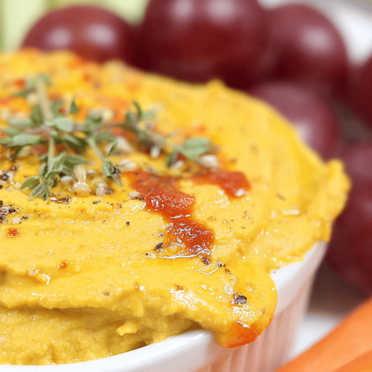 Hummus with Carrots and Olives