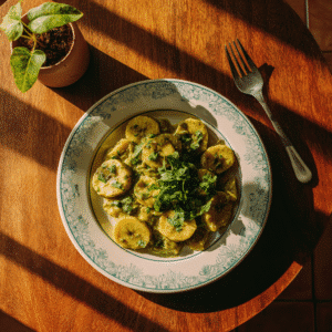 Low-Cost Dinners Using Banana Green Banana Curry