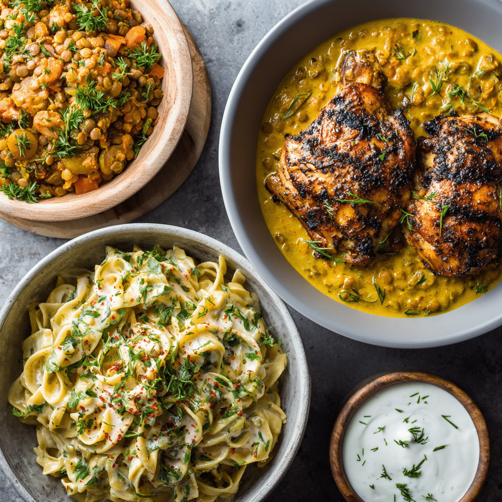 11 Genius Low-Cost Dinners Using Yogurt (That Your Family Will Actually Eat) 12 Low-Cost Dinners Using Yogurt with pasta, chicken, and curry