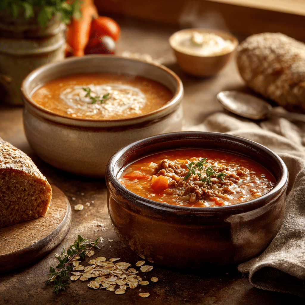 13 Low-Cost Dinners Using Oats (That Actually Taste Amazing) 14 creamy tomato soup and hearty beef stew thickened with oats