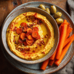 The Perfect Hummus with Carrot Sticks and Olives (Easy Recipe) 18 roasted carrot hummus with carrots and olives