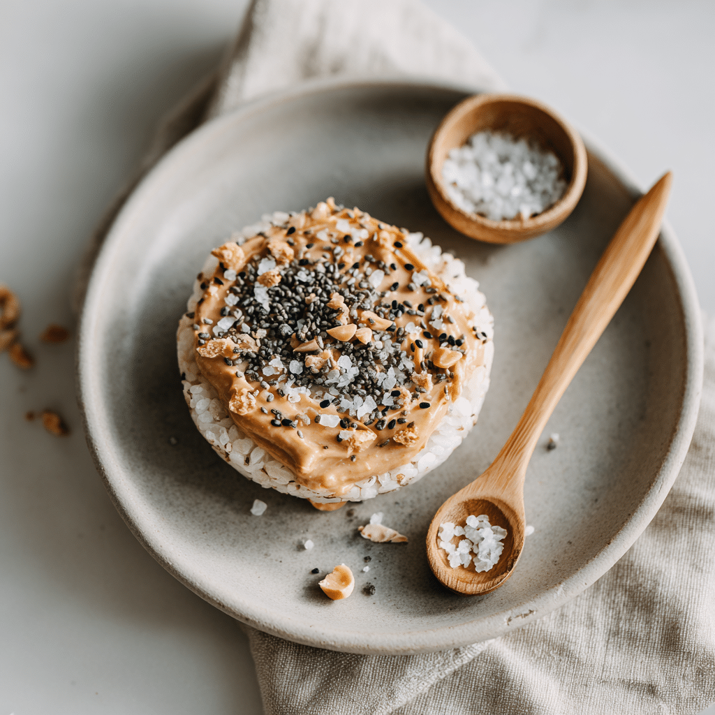 Rice Cakes with Almond Butter and Crushed Chia Seeds (The Perfect 5-Minute Healthy Snack) 11 Almond butter rice cake with crushed chia and sea salt
