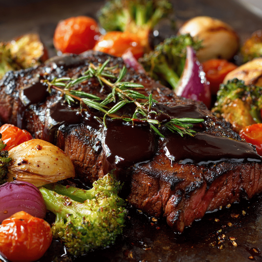 The Ultimate Guide to 15-Minute Dinner Recipes with Chocolate (Savory Dinners and Quick Desserts) 13 Seared steak with chocolate balsamic glaze and roasted vegetables