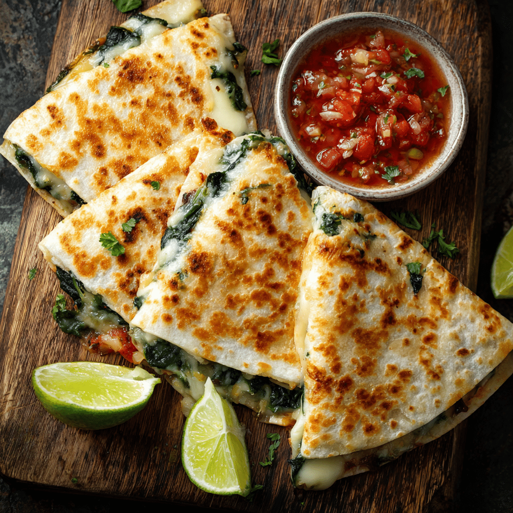 9 Complete 15-Minute Dinner Recipes with Spinach 11 spinach and cheese quesadillas quick dinner