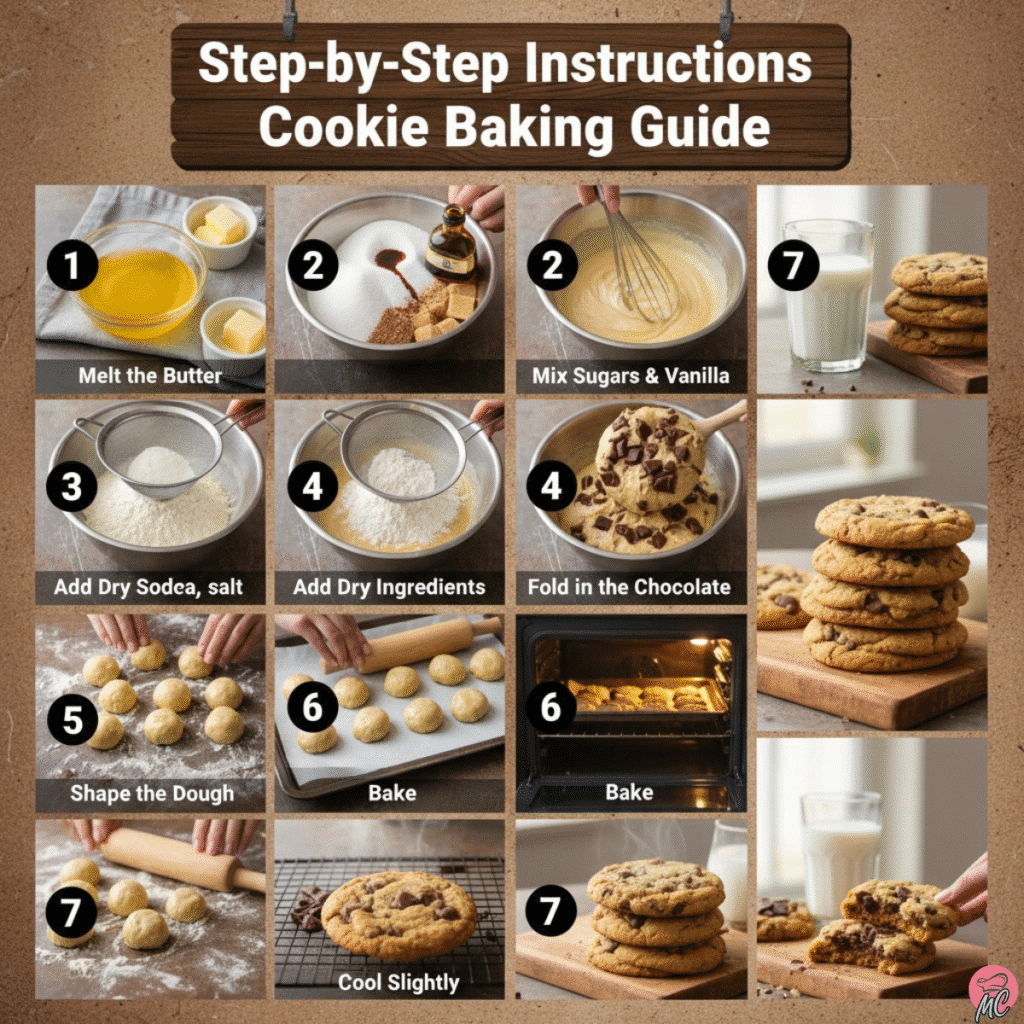 Bakery-Style Chocolate Chip Cookies (Single Serving Recipe You’ll Crave) 12 step-by-step instructions for chocolate chip cookies single serving