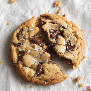 chocolate chip cookies single serving broken with gooey chocolate