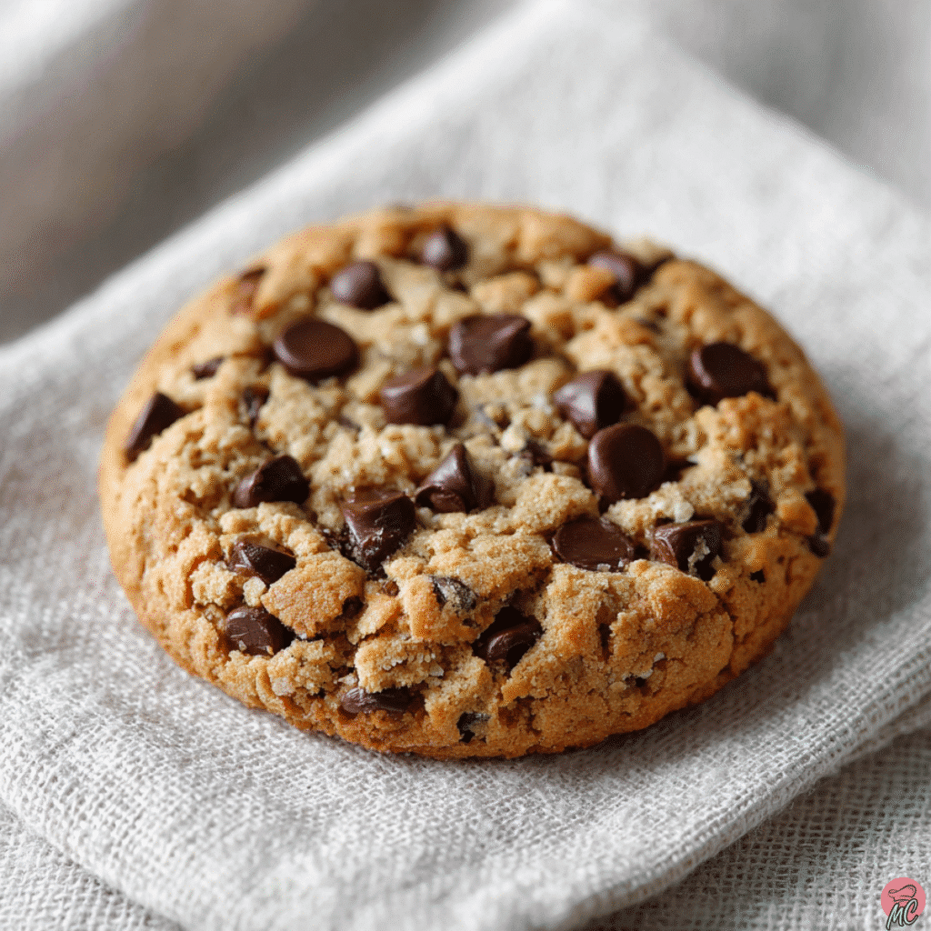 Bakery-Style Chocolate Chip Cookies (Single Serving Recipe You’ll Crave) 13 chocolate chip cookies single serving on linen cloth
