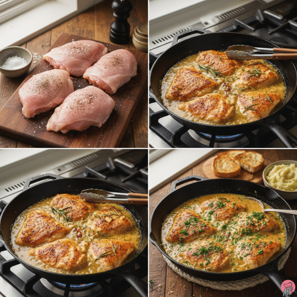 Easy Cowboy Butter Chicken Recipe (Fast and Flavorful) 7 Step-by-step cooking guide for easy cowboy butter chicken