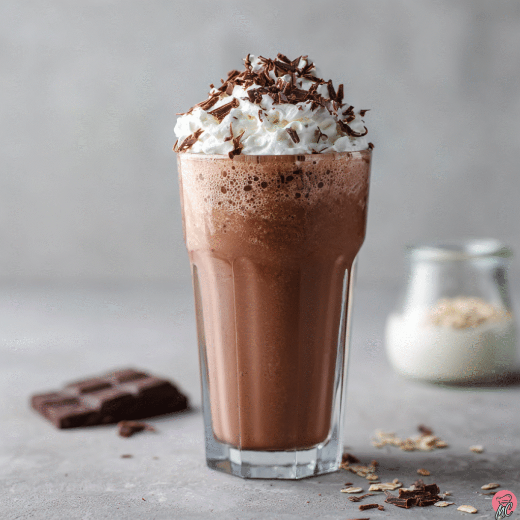 Dubai Chocolate Milkshake: A Creamy, Crunchy Delight 5 Vegan Dubai chocolate milkshake with coconut milk and chocolate curls
