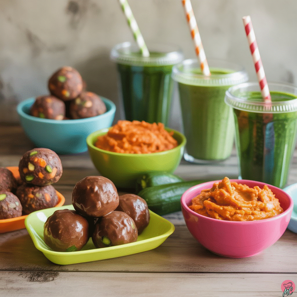 25+ No Bake Easy Snacks for Kids That Parents Will Love Too 5 veggie-packed no bake snacks like smoothie cups and zucchini bites